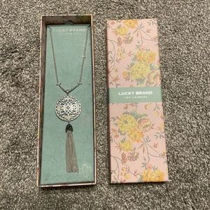 NWT Lucky Brand Pendant Tassel Necklace
